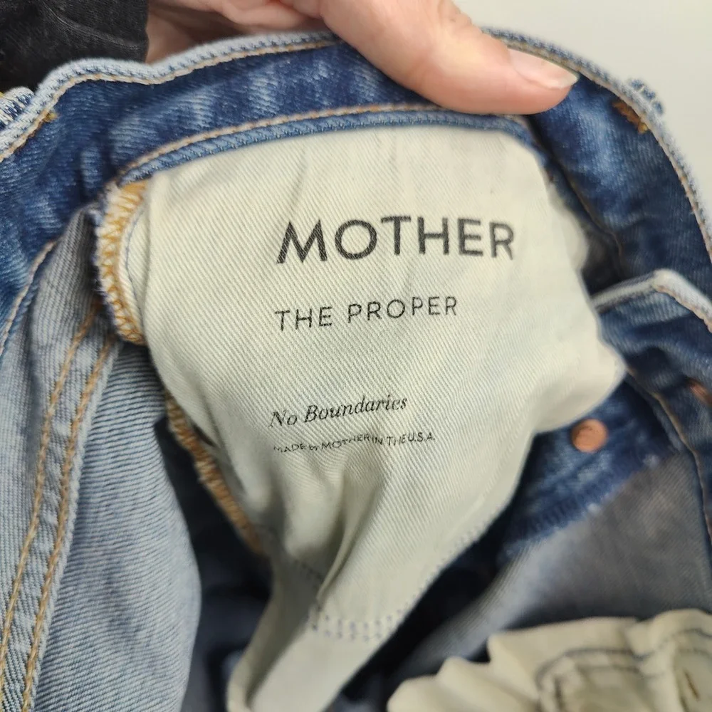 Mother The Proper Jeans Womens 26 No Boundaries Straight High Rise Button‎ Fly - Picture 11 of 14